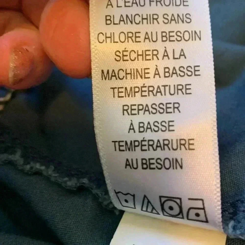 Natural Reflections 100% Cotton Mid Rise Flat Front Blue  Shorts - Picture 7 of 7